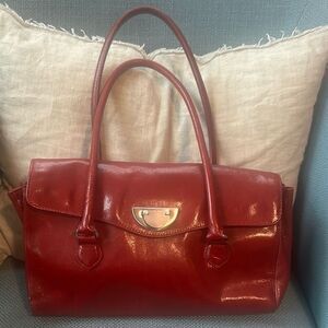 HOBO Red Leather Shoulder Bag